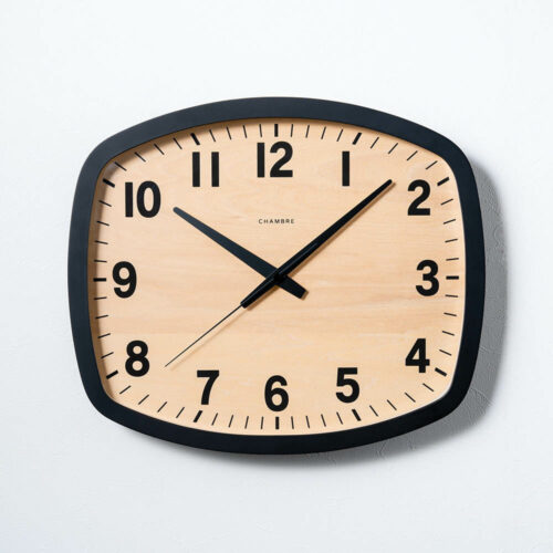 Chambre R Square Wall Clock Black