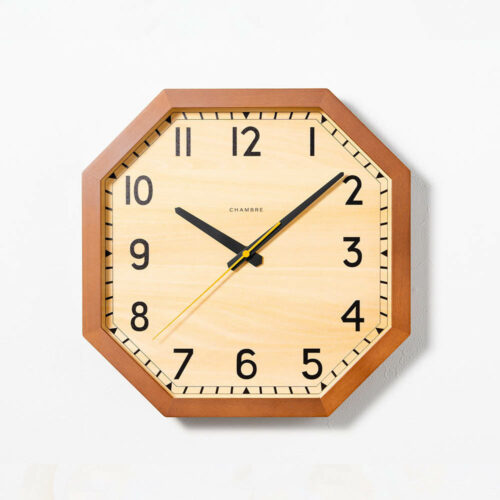 Chambre Octagon Wall Clock Brown