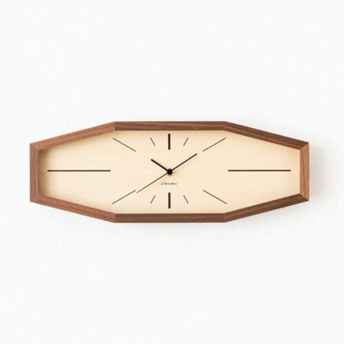 Chambre Line Wall Clock Walnut