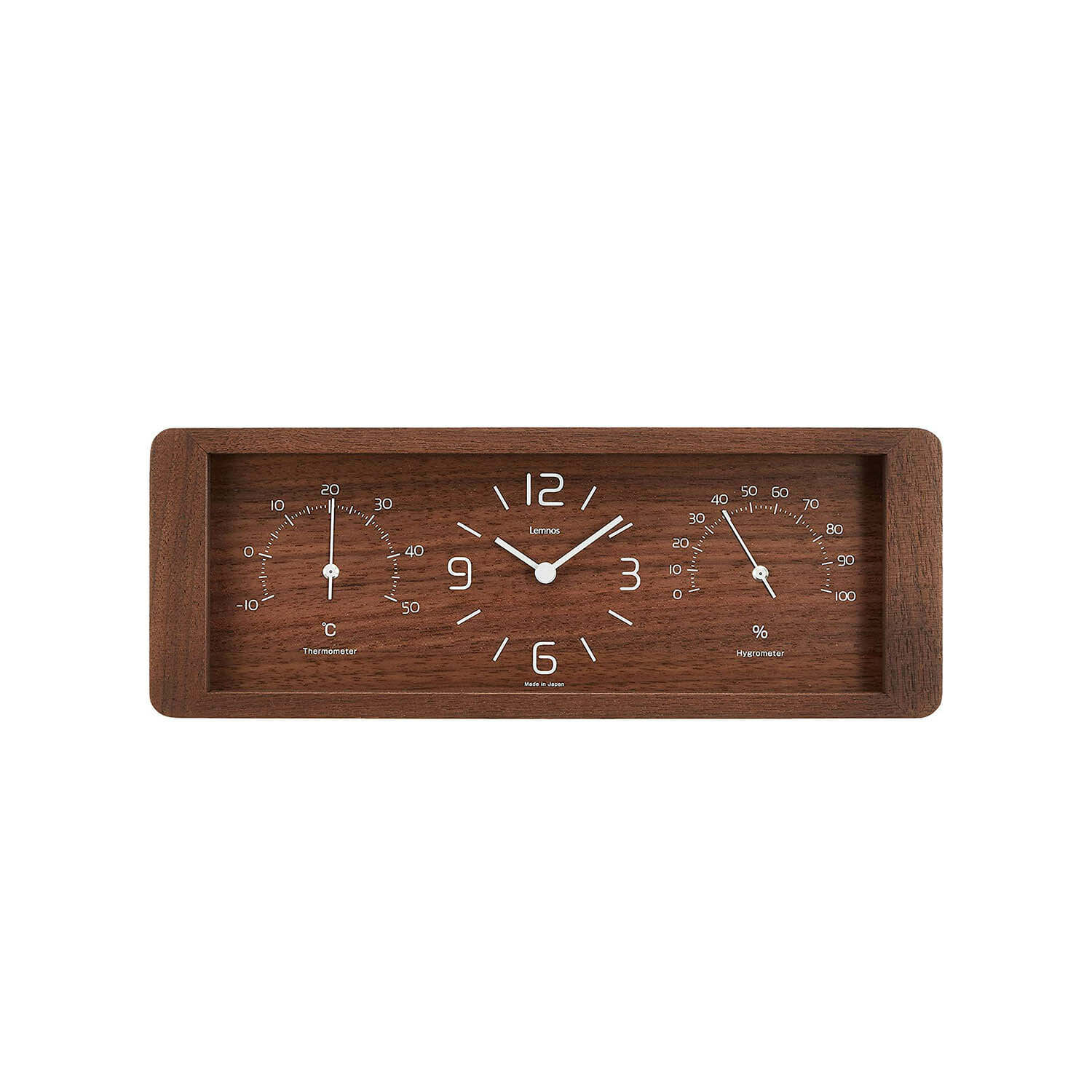 Lemnos Wall Clock Yokan Brown