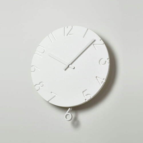 Lemnos Wall Clock Carved Swing