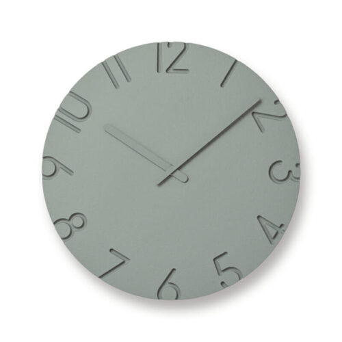 Lemnos Wall Clock Carved Colored