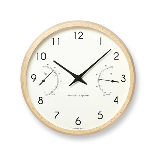 Lemnos Wall Clock Campagne Air Natural