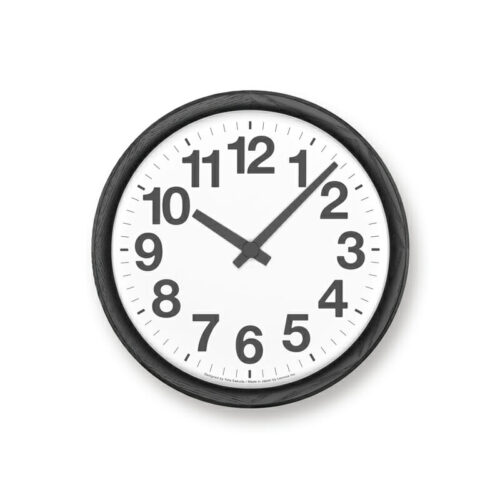 Lemnos Wall Clock Ash Black