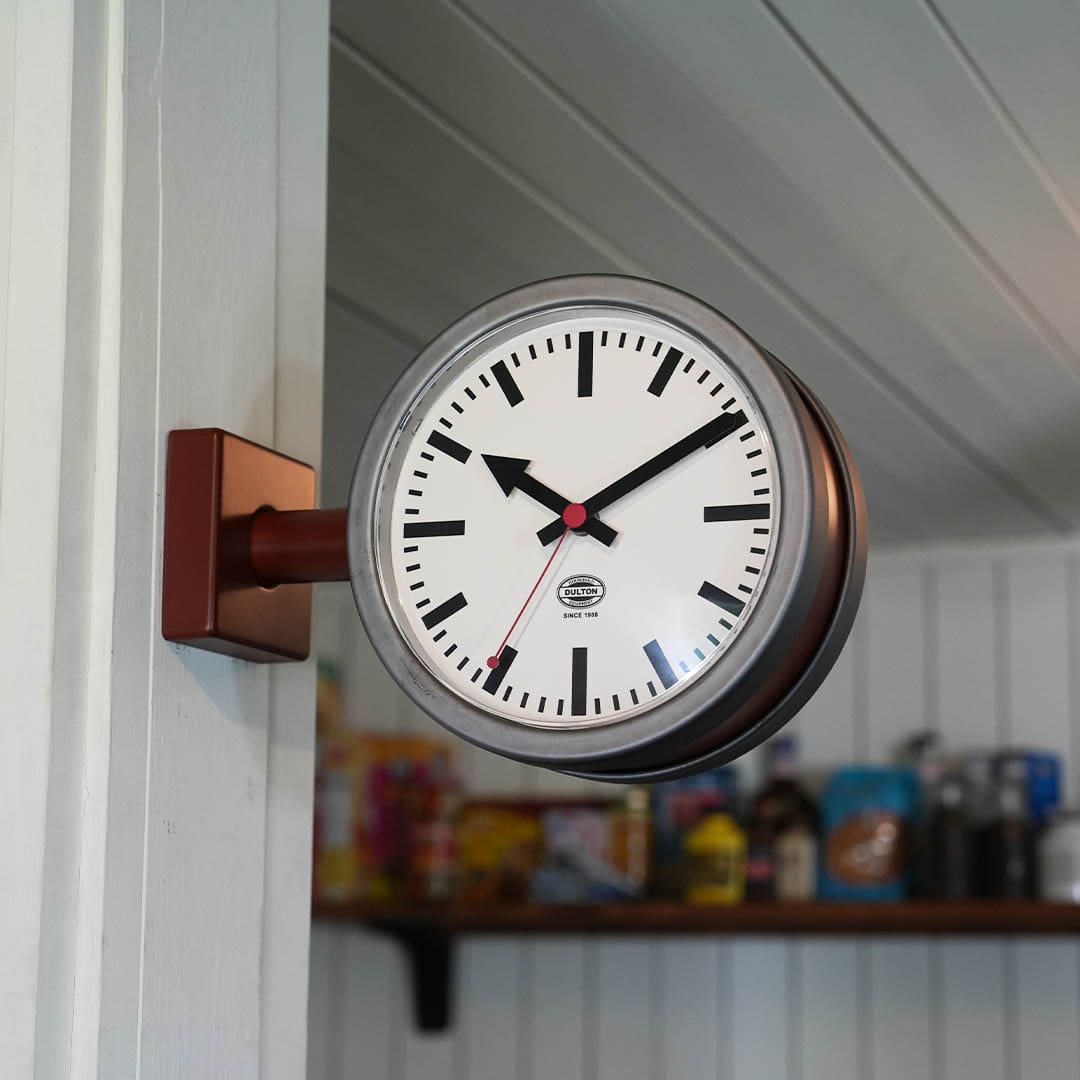 double side wall clock dulton