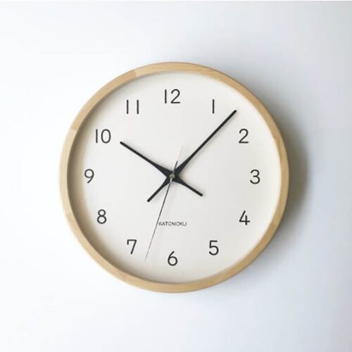 Katomoku Wall Clock Muku 13 Hinoki Cypress