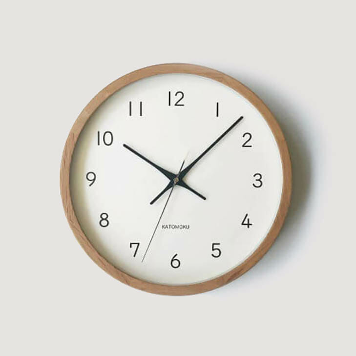 Katomoku Wall Clock Muku 13 Oak