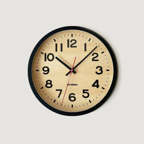 Katomoku Wall Clock Muku 15 Black