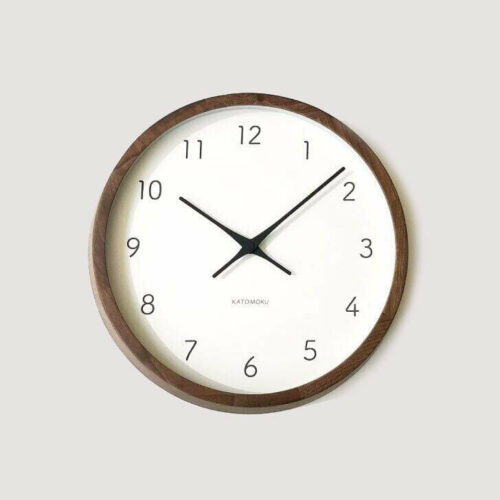 Katomoku Wall Clock Muku 7 Walnut