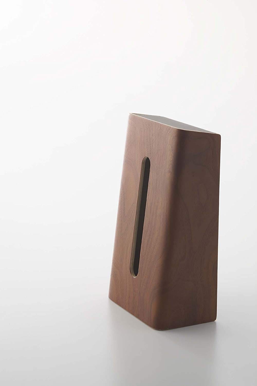 YAMAZAKI Rin Vertical Tissue Box Brown - Image 3