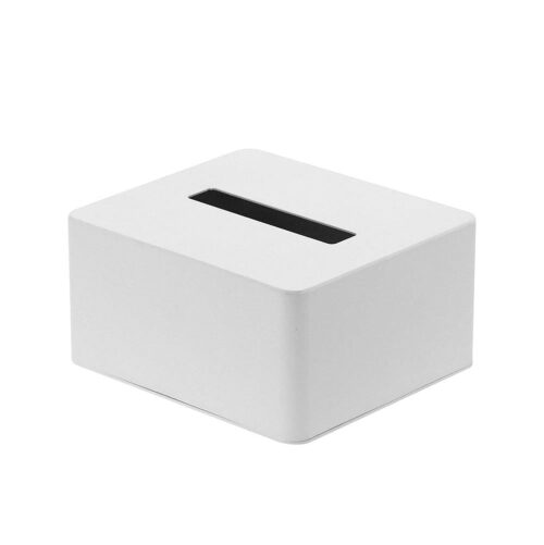 YAMAZAKI Tissue Box Steel White Square